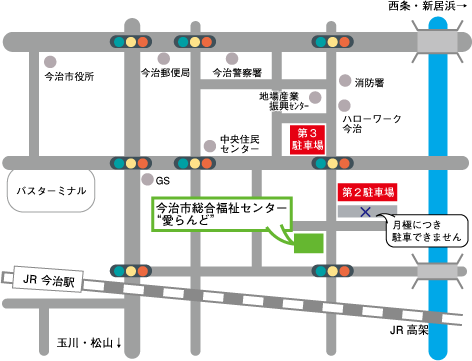 駐車場の案内地図